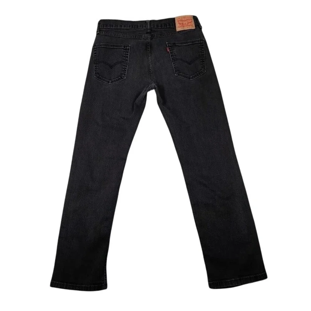 Levi's 514 Jeans Mens 34x32 Black Straight Leg Denim Stretch Classic‎ 99% Cotton